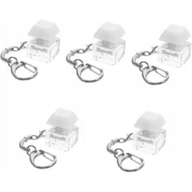    5 Stück Tastatur-Schlüsselanhänger, Rucksack, Handtaschen, Metall-Finish, Computer