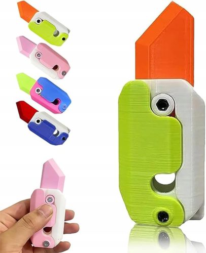  3D-gedrucktes Fidget-Messer, lustig, Karotte, sensorisches Spielzeug