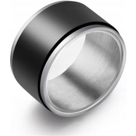    Spinner-Ring für Männer, 12 mm, Stressabbau-Zubehör, Angst-Fidget