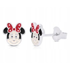  Silberohrringe für Mädchen Mickey Minnie Mouse (925).