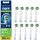  10x BRAUN ORAL-B CROSS ACTION ZAHNBÜRSTENKÖPFE, WEISS