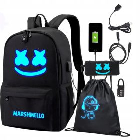  MARSHMELLO SCHULRUCKSACKTASCHEN USB großes SET