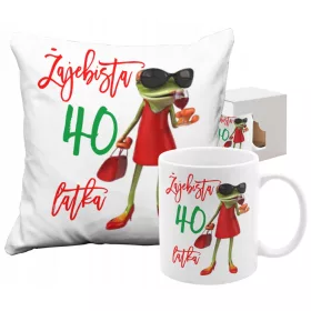    BECHERSET KISSEN GESCHENK ZUM 40. GEBURTSTAG FÜR EINE FRAU JAJEBISTA 40