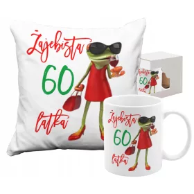    BECHERSET KISSEN GESCHENK ZUM 60. GEBURTSTAG FÜR EINE FRAU 60 Jahre alt