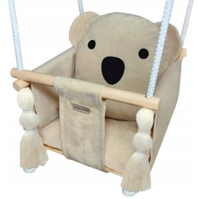    KINDERSCHAUKEL für Zuhause fürs Kinderzimmer ALS GESCHENK Koalabär Beige