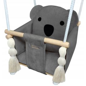    SCHAUKEL FÜR KINDER für Zuhause fürs Kinderzimmer ALS GESCHENK Koalabär Grau