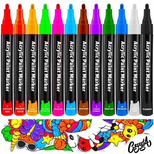  Acrylmarker verschiedene Farben Rawmark 12 Stk.