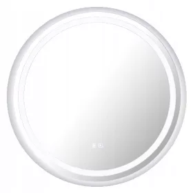    Sandgestrahlter Spiegel, rund, LED, 3-in-1, drei Farben, mit Heizmatte, 100 cm