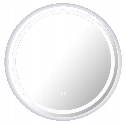  Sandgestrahlter Spiegel, rund, LED, 3-in-1, drei Farben, mit Heizmatte, 100 cm