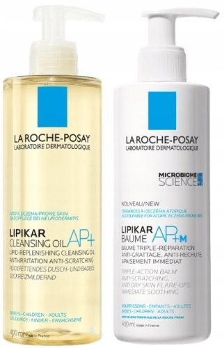 Lipikar AP+ Hautpflegeset - Balsam und Reinigungsöl für empfindliche Haut