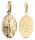  KLASSISCHE WUNDERMEDAILLE AUS GOLD MIT DER GOTTESMUTTER, DOPPELSEITIG 8KT 333