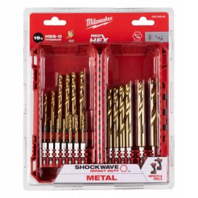    SCHLAGBOHRER FÜR METALL 2-10mm 19 Stk. SHOCKWAVE HSS-G MILWAUKEE