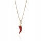  Chili-Pfeffer-Halskette, 925 Gold Geschenk GIORRE