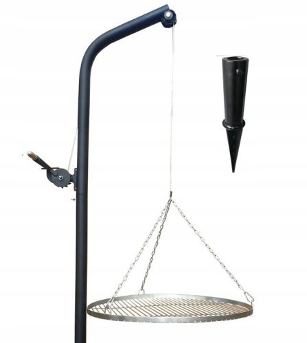  Gartengrill auf Kranausleger mit Edelstahlrost und Tragegriff