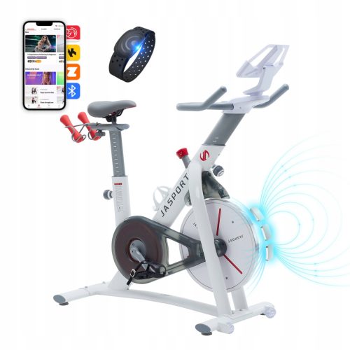  JASPORT S3 – Smarter Indoor-Heimtrainer, kompatibel mit Kinomap und Zwift, weiß