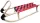  Holzschlitten 110cm A2041, rot
