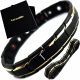  Magnetisches Gesundheitsarmband für Herren SCHWARZ UND GOLD 21 cm Geschenk Vielseitig