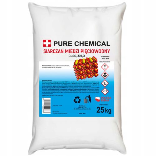  Kupfersulfat-Pentahydrat CuSO4 für Kristalle, rein, ohne Zusätze, 25 kg