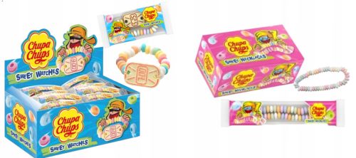 Chupa Chups Bonbon-Uhren und -Halsketten Set - Süße Kinderaccessoires