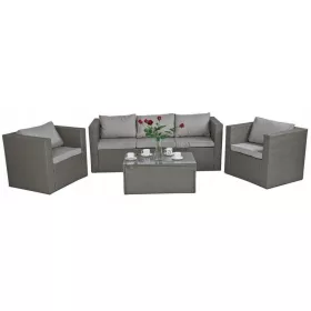  Technorattan Kissen 10er Set GRAU K23