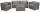  Technorattan Kissen 10er Set GRAU K23