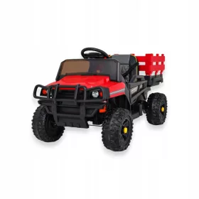    Farmer Pick-up-Auto für Kinder Rot + Fernbedienung + Kofferraum + Schaufel + EVA