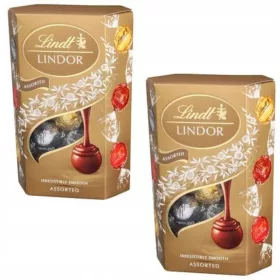   Lindt Lindor Pralinen - Mix aus Milch-, Weißer und Dunkler Schokolade, 400g