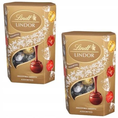 Lindt Lindor Pralinen - Mix aus Milch-, Weißer und Dunkler Schokolade, 400g