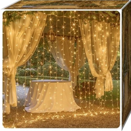 LED-LICHTVORHANG 3x3 Lichter x 300 Weihnachtsbaumgirlande für Fenster
