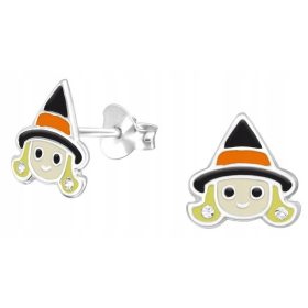  925er Silberohrringe für Mädchen – Hexe