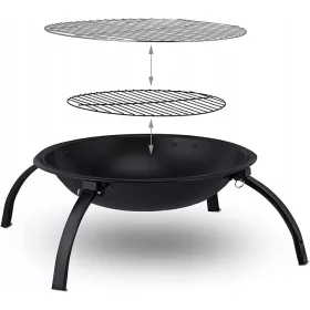  Grillkamin mit Schürhaken Perfekt für Garten und Terrasse