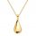  Goldkette für Damen mit großem Tropfen-Tropfen-Anhänger, Silber 925