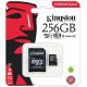 KINGSTON-SPEICHERKARTE 256 GB MICRO SD KLASSE 10 MIT SD-ADAPTER