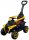  Batteriebetriebener Aufsitz-Kinderwagen mit Quad-Motor, 3-in-1, gelbes Verdeck