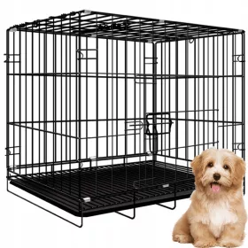    Pulverbeschichteter Stahlkäfig MUVU kleiner Hund 42 x 60 x 50 cm