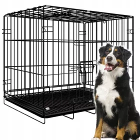    Pulverbeschichteter Stahlkäfig TimeTrade großer Hund 60 x 85 x 70 cm