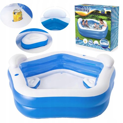  Bestway runder aufblasbarer Pool 213 x 206 cm