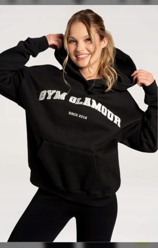  COLLEGE-SWEATSHIRT, SCHWARZ GYM GLAMOUR S