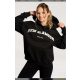  COLLEGE-SWEATSHIRT, SCHWARZ GYM GLAMOUR S