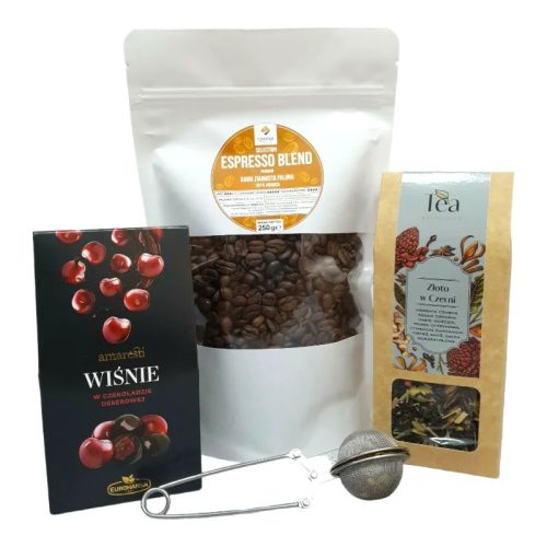  GESCHENKkorb-SET DANKESCHÖN Kirschen Kaffee Tee