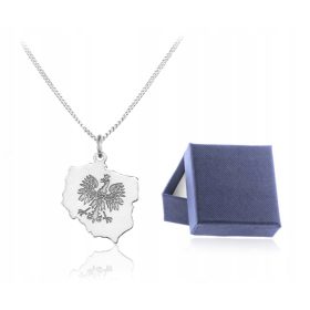    ADLER-HALSKETTE, EMBLEM VON POLEN, GRAVUR, SILBER, PR. 925 FRAUEN