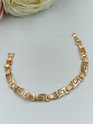  18 Karat vergoldetes griechisches Fußkettchen für Damen/Herren – STILVOLL