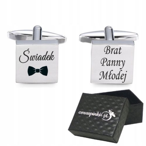 Quadratische Manschettenknöpfe Zeuge der Hochzeit des Bruders der Braut