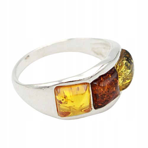  SILBERRING mit Bernstein, 925er Silber