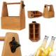  BIERKISTENTRÄGER AUS HOLZ MIT ÖFFNER. GESCHENK ZUM VATERTAG FÜR VATI