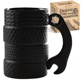    KERAMIK-REIFENBECHER MIT SCHLÜSSEL FÜR DEN FAHRER-MECHANIKER 450ML GESCHENK