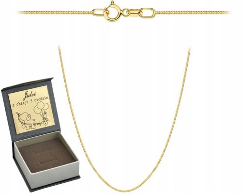  GOLDKETTE, ZARTE RÜSTUNG, 585, 45 CM, ZUM GESCHENK, GRAVUR