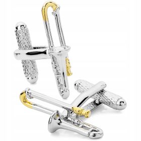  Posaune Manschettenknöpfe Geschenk für Musiker Onyx Art