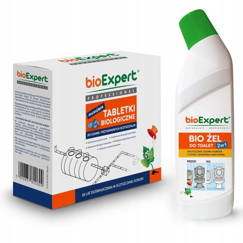  Bakterien-Klärgrubentabletten 24 Stück + Biogel für WC 750ml BIOEXPERT