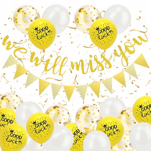  Banner-Girlanden-Ballons-Dekorationsset für die Abschiedsparty